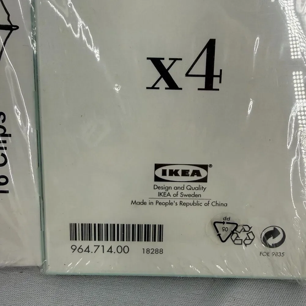 IKEA Set of 2 Glass Picture Frames Clips 4 x 6 qty 8 vintage 2002